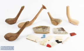 Golf Club making items - to incl long nose putter blank, left hand putter blank already routed to