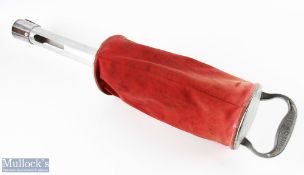 Ian Macdonald's Patent 'Bag Shag' ball collector with zipped collection bag compartment, measures