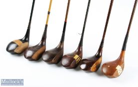 6x Various large head coated steel shaft woods incl Viceroy brassie by D Anderson St Andrews with
