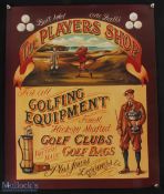 2x Modern Golf Poster Golfing Requisites - as used in championships Gleneagles, and the Players Shop