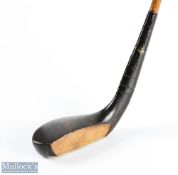 Robert Forgan POWF St Andrews scare neck longnose putter in dark stained beechwood faintly marked to