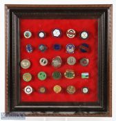 Collection of 25x Early Uk and European Golf Club Enamel Members Lapel Badges - Gourock, White Lodge