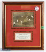 1936 Lords Cricket Ground Gentleman v Players, b&w photograph July 15th-17th Walter Hammond cuts a