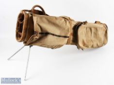 Canvas 'The Simplex' Golf Bag with two short stand, shoulder strap, carry handle, umbrella holder,