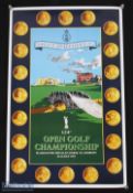 1995 124th Open Championship Golf Poster by Artist Ken Reed, Silver Jubilee St Andrews 20th-23rd