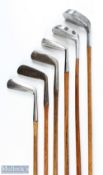 6x Assorted putters to incl Spalding Angus wide soled metal head, Everclean round back straight