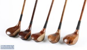 5x Assorted socket head woods to incl J Bremner large head driver, Gibson of Kinghorn star model