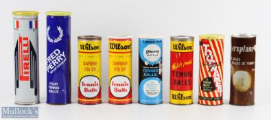 A Collection of Vintage Tennis Ball Tins, to include Spalding Pancho opened but unused 3 x balls,