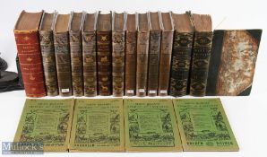 1861-1923 Bailey Magazine Sports & Pastimes a box of part years, paperback, leather bound editions