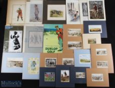 A quantity of Period Golf related Prints and Engravings most have been taken from books, some are