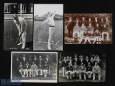 Kent Cricket Real Photograph Postcards, a collection to include W Ashdown of Kent with signature,