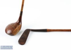 2x Kenbar Golf clubs features a socket neck driver with central panel aiming lines and a wry neck