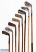 8x Assorted Putters and Irons to incl bent neck blade, Maxwell straight blade, Anderson of