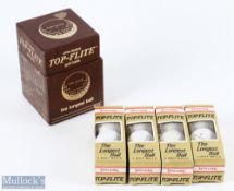 c1960 Spalding Top-Flight Golf Ball Advertising Calendar and 12 wrapped golf balls, a good-looking