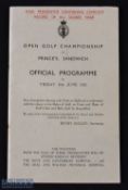 Very rare 1932 Official Open Golf Championship Final Complete Programme with record of all scores
