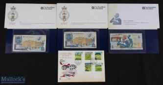 2 x Tom Morris Royal Bank of Scotland five-pound banknotes - celebrating 250 Anniversary of The