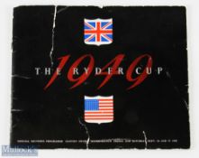 Very rare 1949 Ryder Cup Multi-Signed Golf Programme - played at Ganton Golf Club signed by the