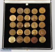 25 Golf Club Brass Buttons a good selection of mixed clubs with noted ones of Rye golf club,