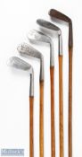 5x Assorted Ladies Irons with 4x in rustless incl 3x Forgan Irons a 2 iron, mashie and mashie