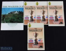 1977-1987 The Walker Cup Golf Programmes to include a 1977 programme at Shinnecock Hills golf