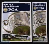 2008 Padraig Harrington (Winner) US PGA Golf Championship Signed Programmes and Draw Sheets both