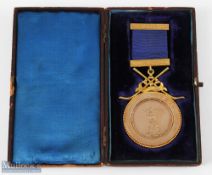 Victorian Yellow Metal Niblick Club Medal 1889 - ornate large sized medal with engraved period