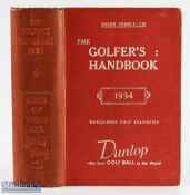 1934 The Golfer's Handbook 36th ed publ'd Edinburgh & London - Price 7/6d - in the original red
