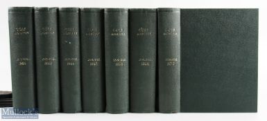 Collection of Golf Monthly Magazines from 1964-1970 (7) - all bound in matching green cloth boards