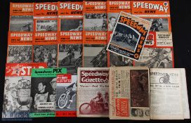 1930-1960 Speedway News Magazines a bound volume of speedway news April -September 1939, 3 loose
