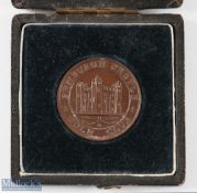 Bamburgh Castle Golf Club Bronze Medal embossed to obverse with club details, blank to reverse, 32mm