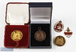 The Ranelagh Club London Golf Medals (3) featuring 2x yellow metal embossed 'Kit Kat Club' emblem to