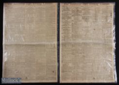 2x 1808 The Edinburgh Courant Newspapers Leith Links Golfing Announcements - one dated Monday