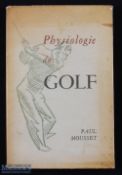 Mousset, Paul signed French golf book titled 