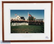 1977 Official Walker Cup Golf Team Colour Photograph - played at Shinnecock Hills GC comprising line