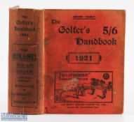 Rare 1921 The Golfer's Handbook 23rd ed publ'd Edinburgh & London - Price 5/6d - in the original