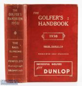 1938 The Golfer's Handbook 40th ed publ'd Edinburgh & London - Price 7/6d - in the original red