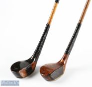 Bulger scare neck beechwood driver indistinctly stamped possibly R Hunter together with a light