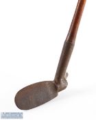 Urquhart adjustable iron with aged patina but still showing the clear maker's mark and decorative