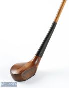Interesting and fine G Schlottman Special Scare Neck Persimmon Bulger Style Driver - with black