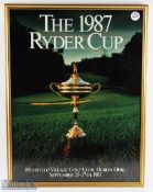 1987 Official Ryder Cup Golf Poster - for the event played at Muirfield Village Golf Club, Dublin
