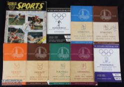 1948 and 1952 Olympic Olympiad London and Helsinki Programmes, to include from 1948 swimming 7th