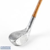 Mills BGS Model alloy head brassie spoon with 3x rear wooden inserts showing a good maker's shaft