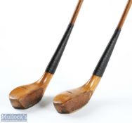 Fine Matching pair Charles Ramage Brighton & Hove Golf Club Golden beech wood scare head Bulger