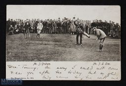 Scarce Wrench Series Amateur Championship Golfing Postcard - Mr J Graham (RLGC) and J L Low