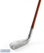 Standard Golf Co The Mills L model longnose upright mallet head putter with a shaft bearing the R