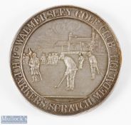White Metal Walmersley Golf Club J H Parkers Scratch Medal 1914 centre having putting scene, rear