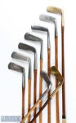9x Assorted blade putters to incl A H Finley Gem style, Super Accurate putter showing the bowline