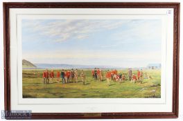 Francis Powell Hopkins ((1830-1913) large colour Golf Print titled 