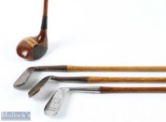4x Various golf clubs to incl Royal made by Forgan mid iron, G Cuthbert Carnoustie 'Caddie' brand