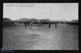 Early St Andrews Old Golf Course Postcard - titled On The 4th Hole Green with players putting out